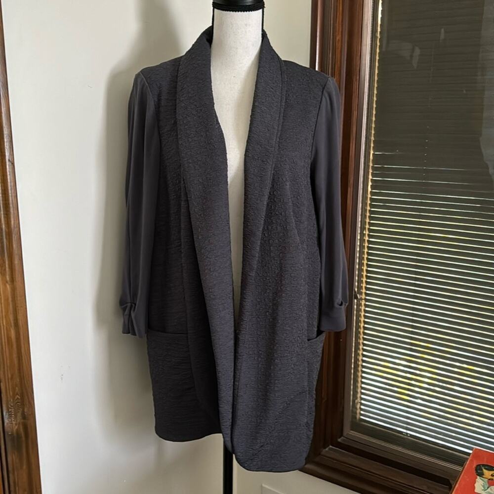 River Island | Patterned Open Front Sweater Size M - image 1